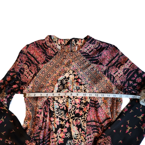 Free People Stevie Printed Tunic | Black Combo | Women's Size XS OB1252142 - Picture 10 of 13